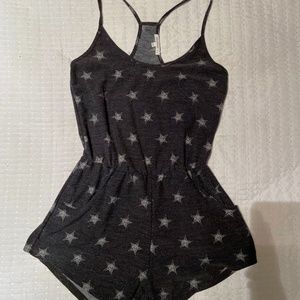 Dark Blue and Starry Romper w/ Pockets